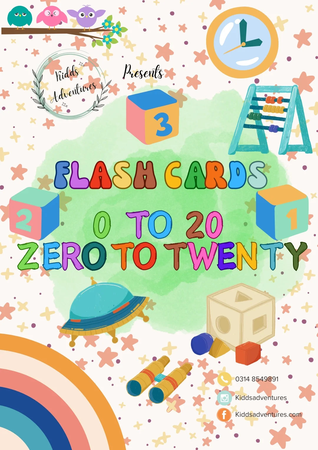 0 to 20 Flashcards
