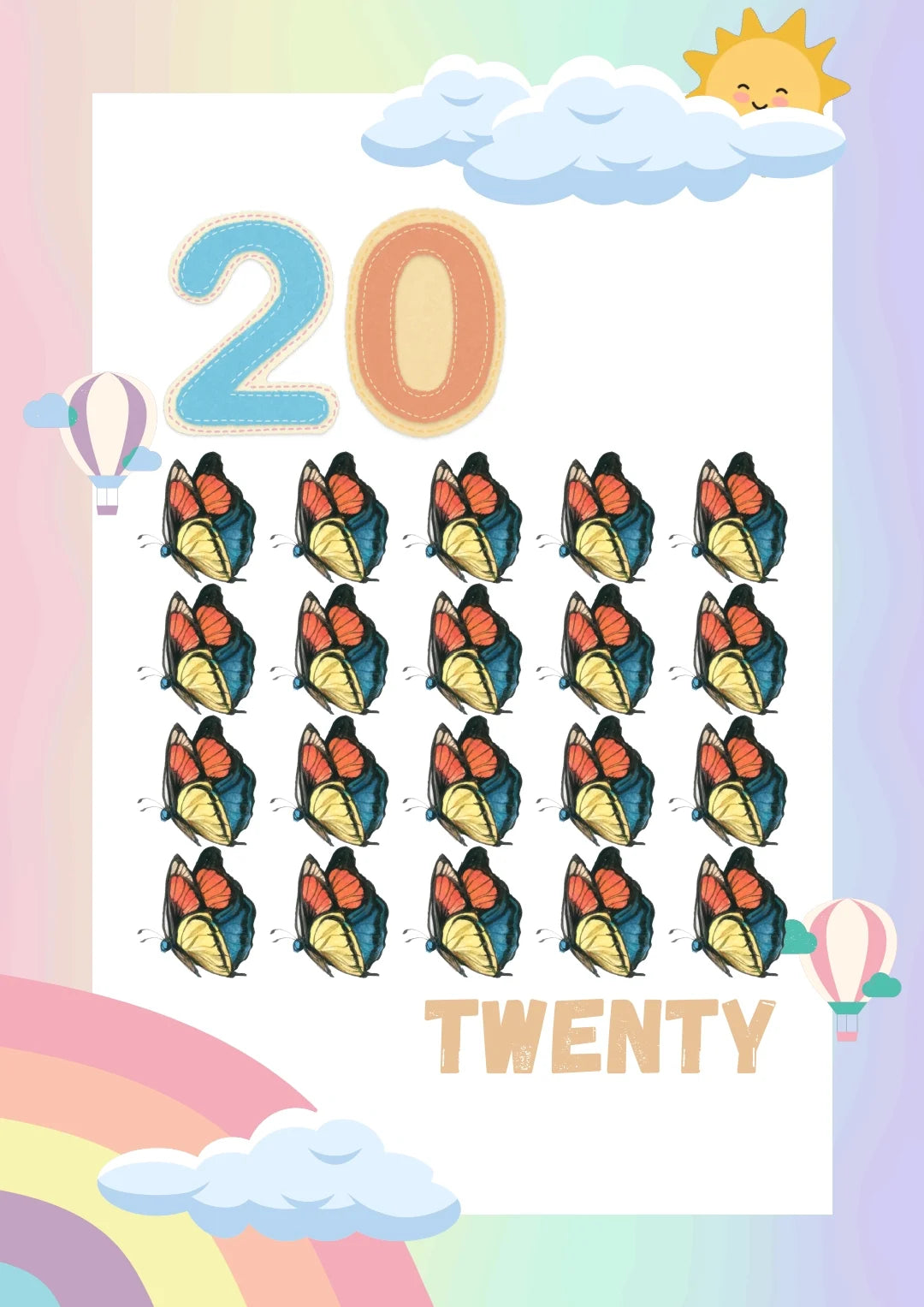 0 to 20 Flashcards